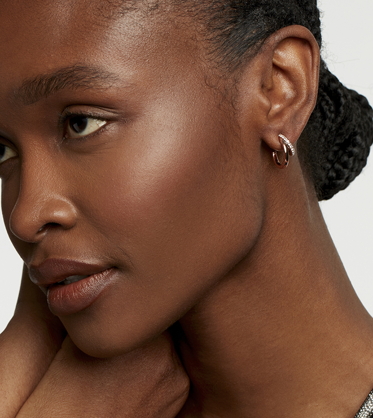 HELIAS Crystal Double Hoop Earrings