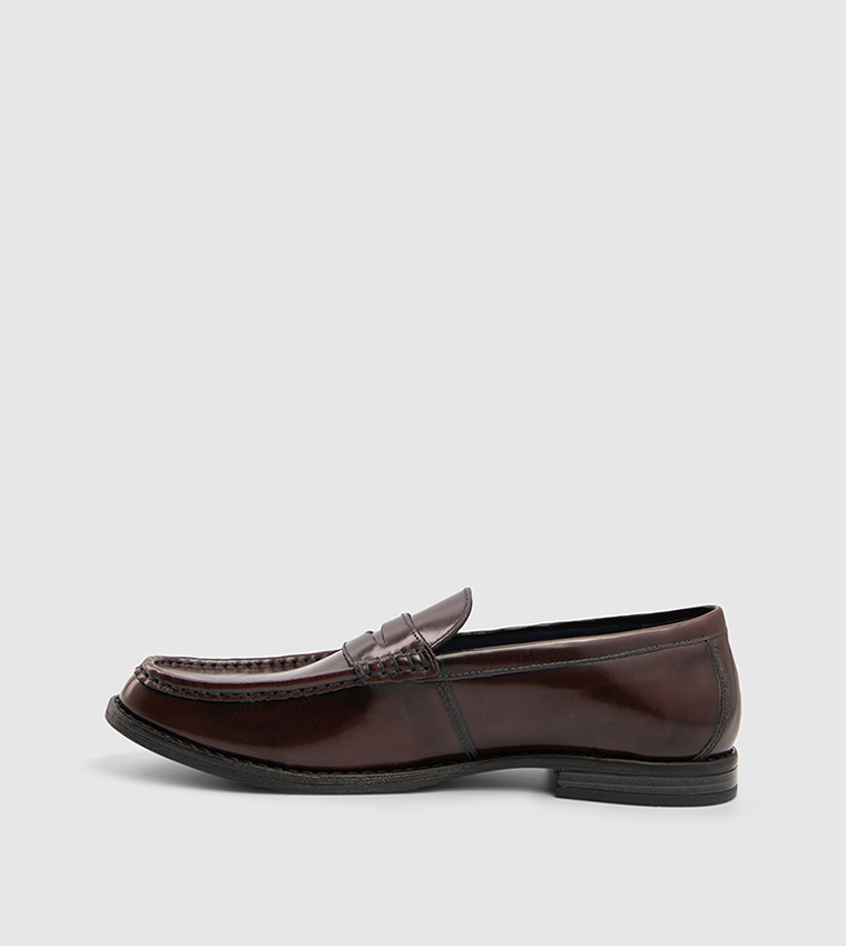 FULFORD Solid Leather Loafers