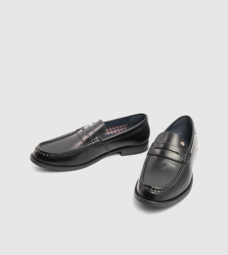FULFORD Solid Leather Loafers