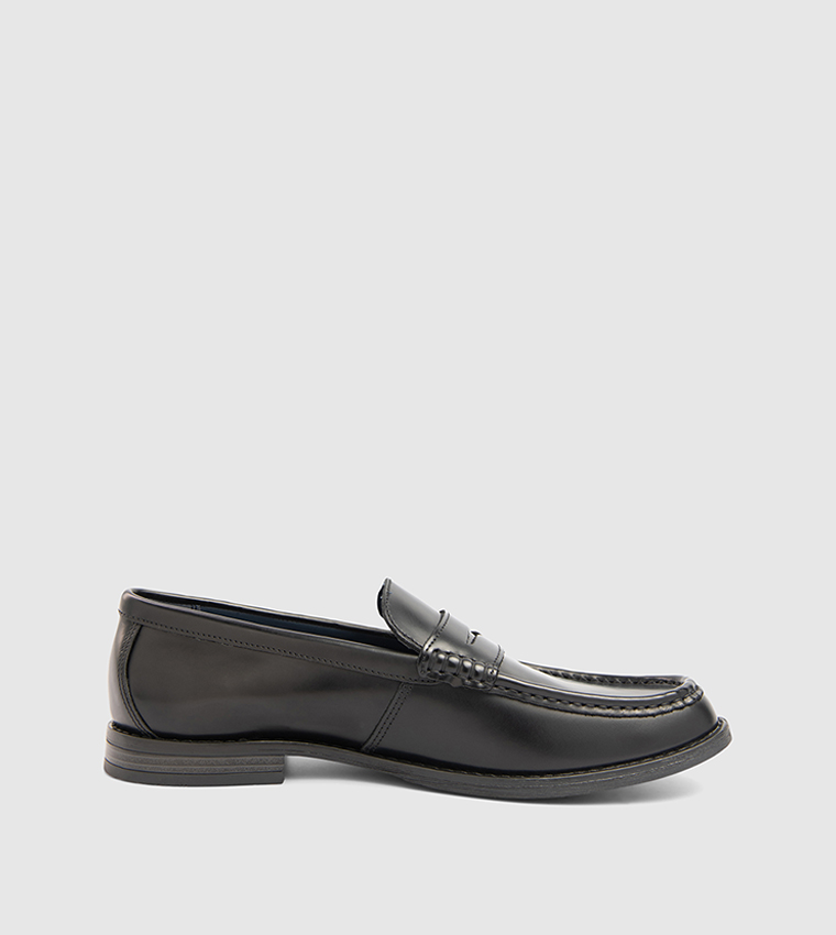 FULFORD Solid Leather Loafers