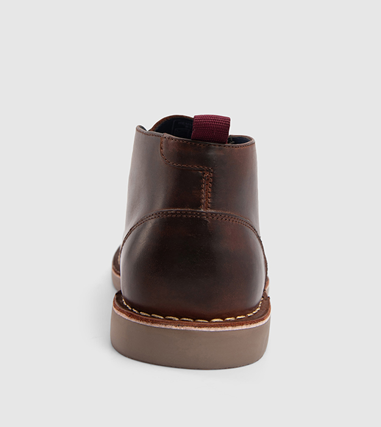 HEMMINGS Waxy Leather Lace-Up Boots