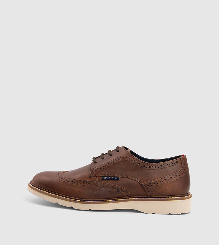 HAMPTON Waxy Leather Lace-Up Brogues