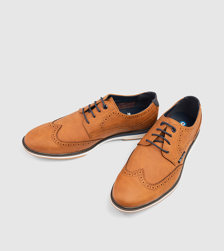 MEXICO Solid Lace-Up Shoes