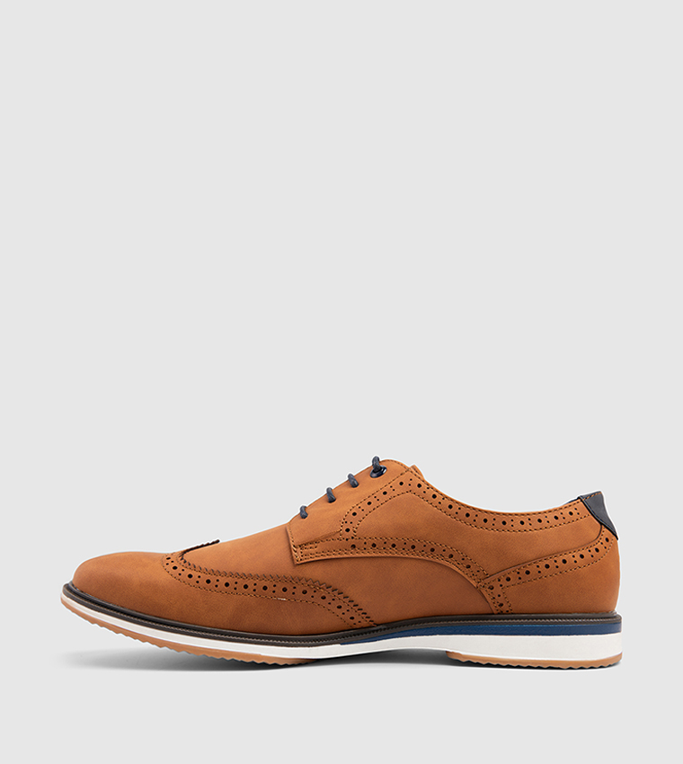 MEXICO Solid Lace-Up Shoes