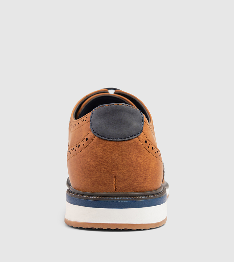 MEXICO Solid Lace-Up Shoes