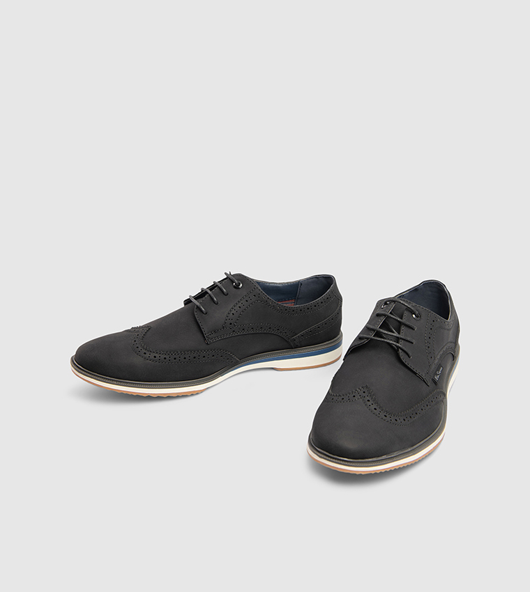 MEXICO Solid Lace-Up Shoes