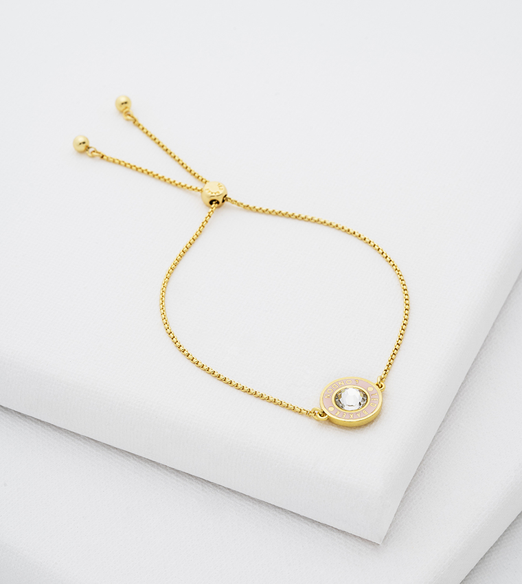 CHERLA Crystal Button Adjustable Bracelet