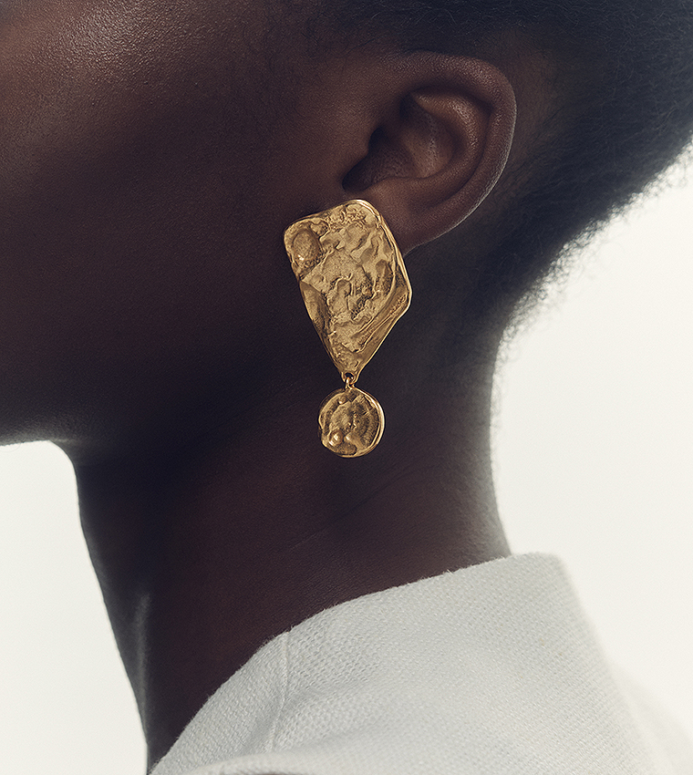 MASON Molten Large Drop Earrings
