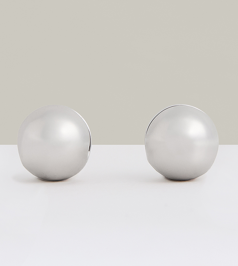 POLLIE Polished Ball Huggie Earrings
