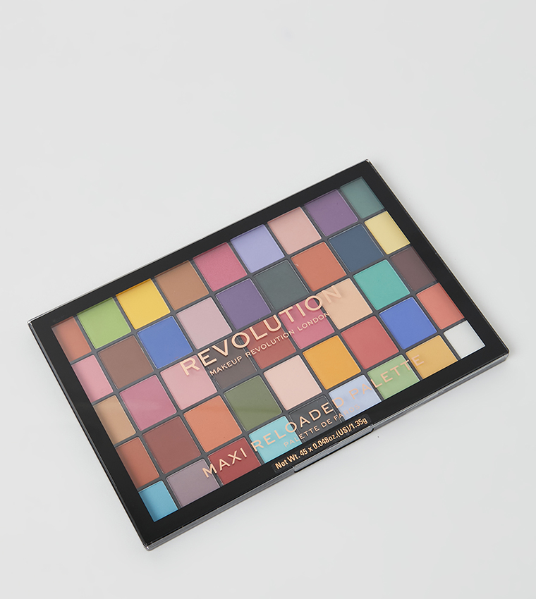  Makeup Revolution Maxi Reloaded Palette, Eyeshadow Palette, 45  Highly Pigmented Neutral Shades, Large It Up, 1.35g : Beauty & Personal Care