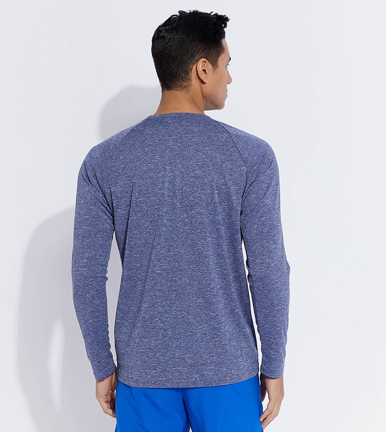 Logo Printed Long Sleeves Hydroguard Active T-Shirt