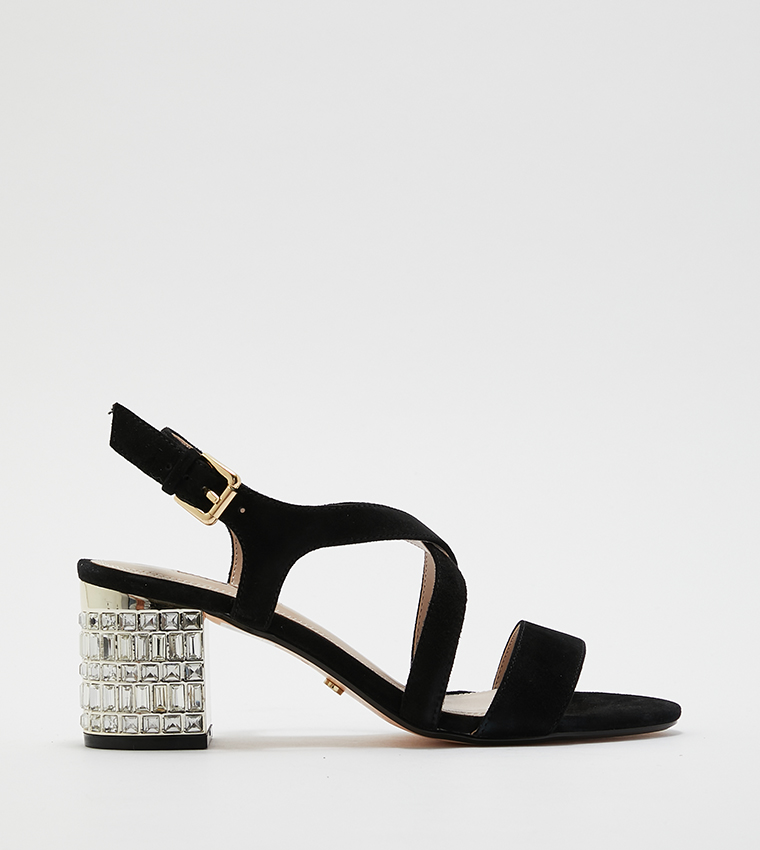 Dune black 2024 studded sandals