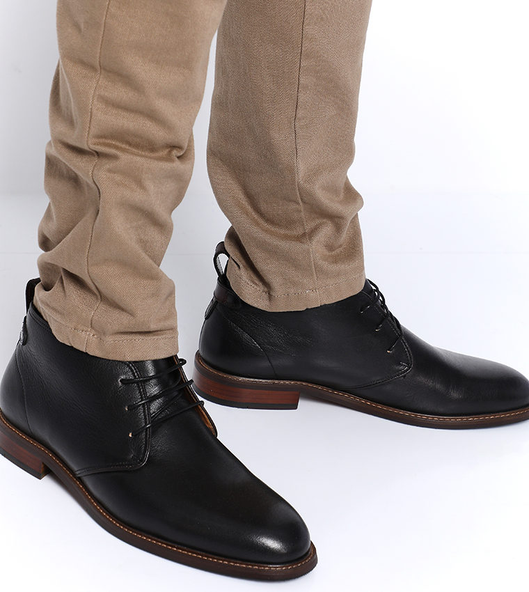 Buy Dune London Marching Lace Up Chukka Boot Black In Black 6thStreet Oman