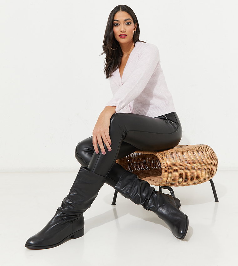 Buy Dune London Wf Rosalindas Wide Fit Calf Boots In Black 6thStreet Saudi Arabia