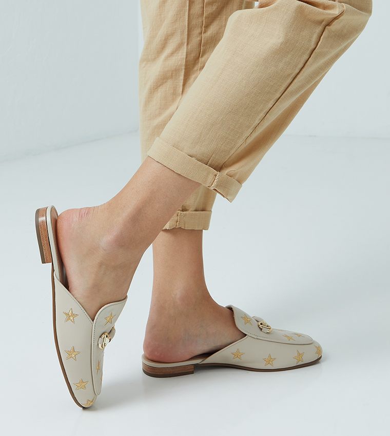 Dune hot sale backless loafers