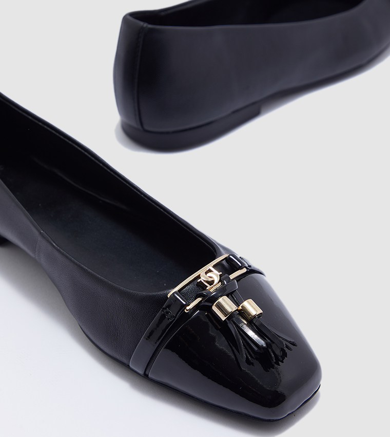 Buy Dune London Hollywood T Di Square Toe Ballerina In Black | 6thStreet UAE