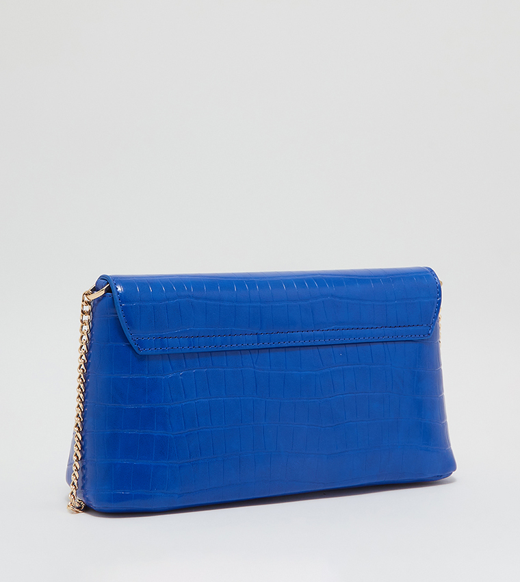 Dune blue clutch bag sale