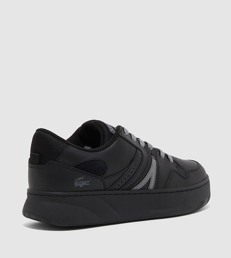 Buy Lacoste Logo Detailed Lace Up Low Top Sneakers In Black | 6thStreet ...