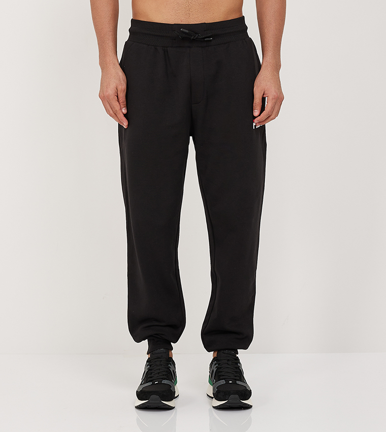 Buy Fila Logo Embroidered Drawstring Waist Joggers In Black 6thStreet UAE