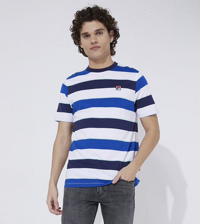 Fila t shirt striped best sale