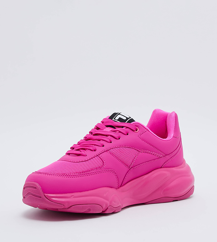 Fila neon pink shoes best sale