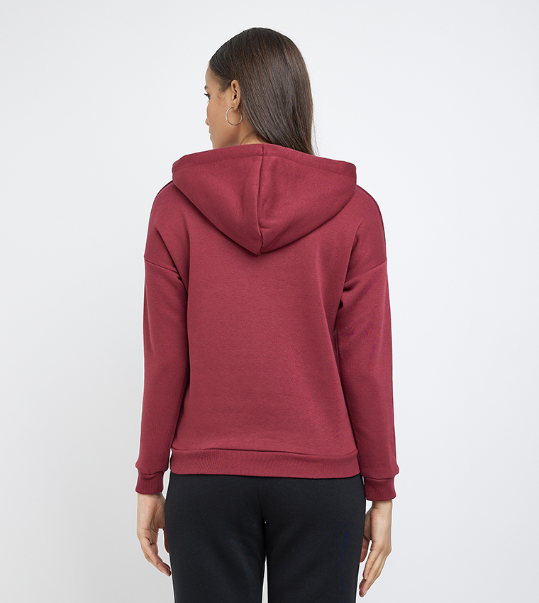 Logo Printed Fleece Hoodie