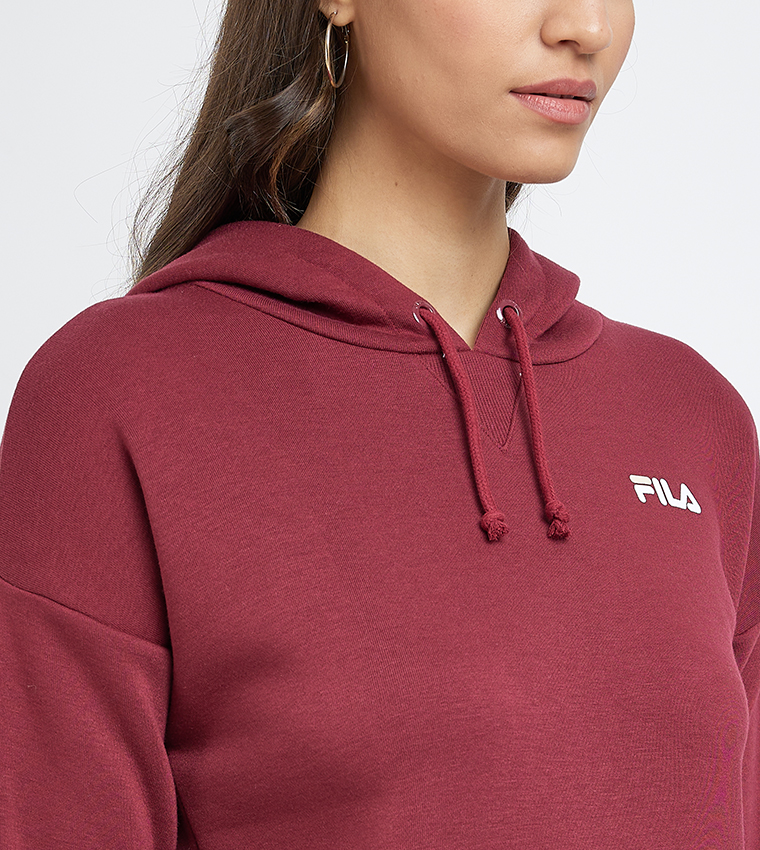 Logo Printed Fleece Hoodie