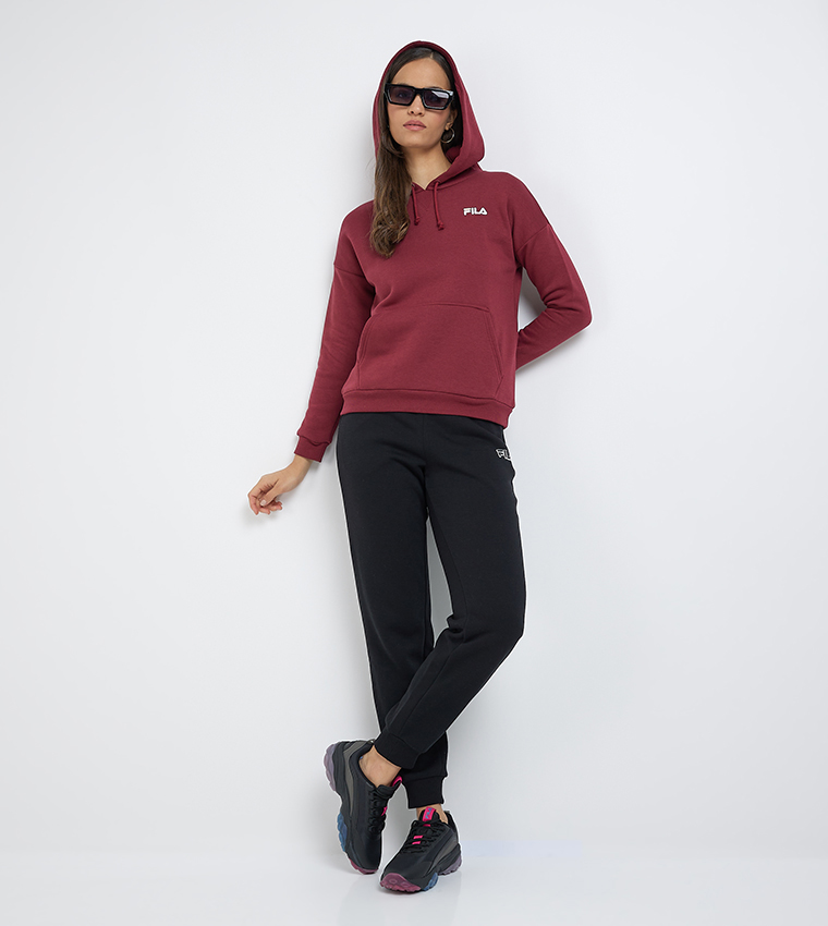 Logo Printed Fleece Hoodie