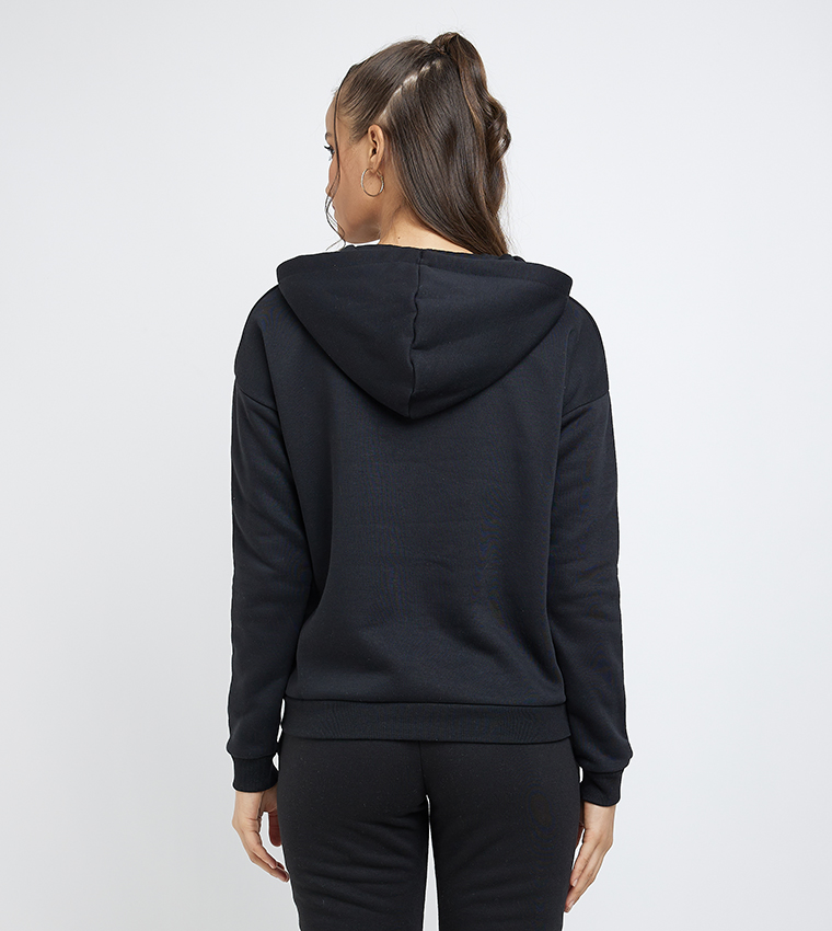 Logo Embroidered Long Sleeves Hoodie