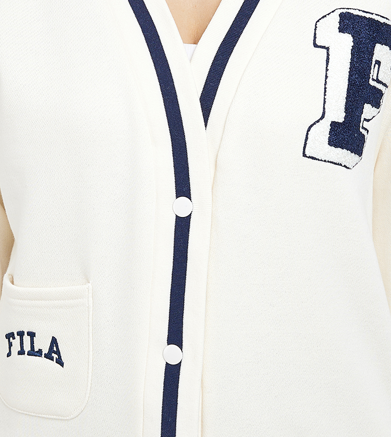 Logo Embroidered Varsity Cardigan