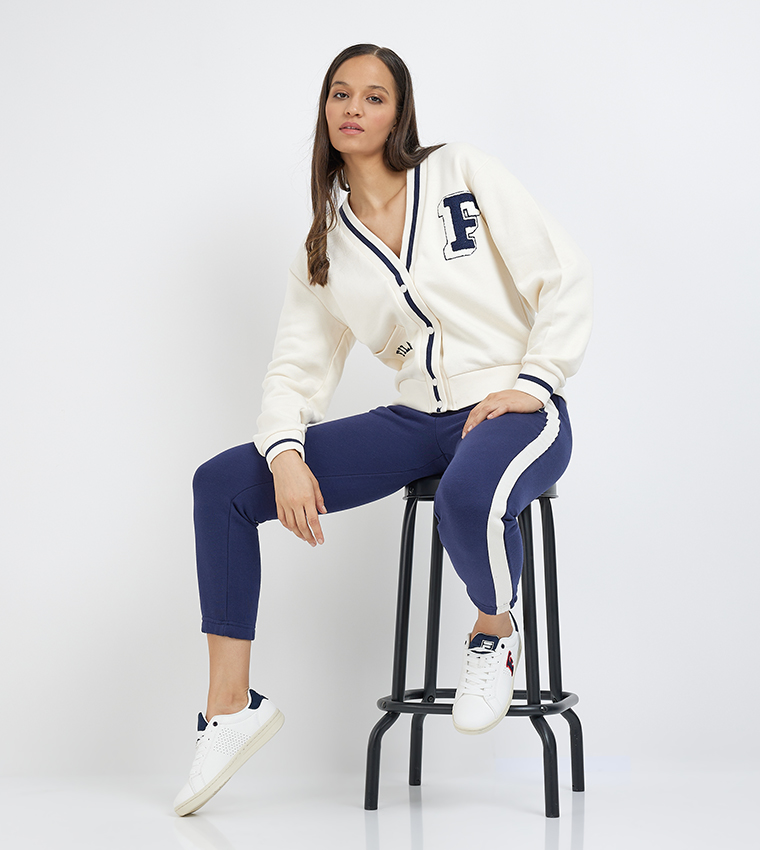 Logo Embroidered Varsity Cardigan