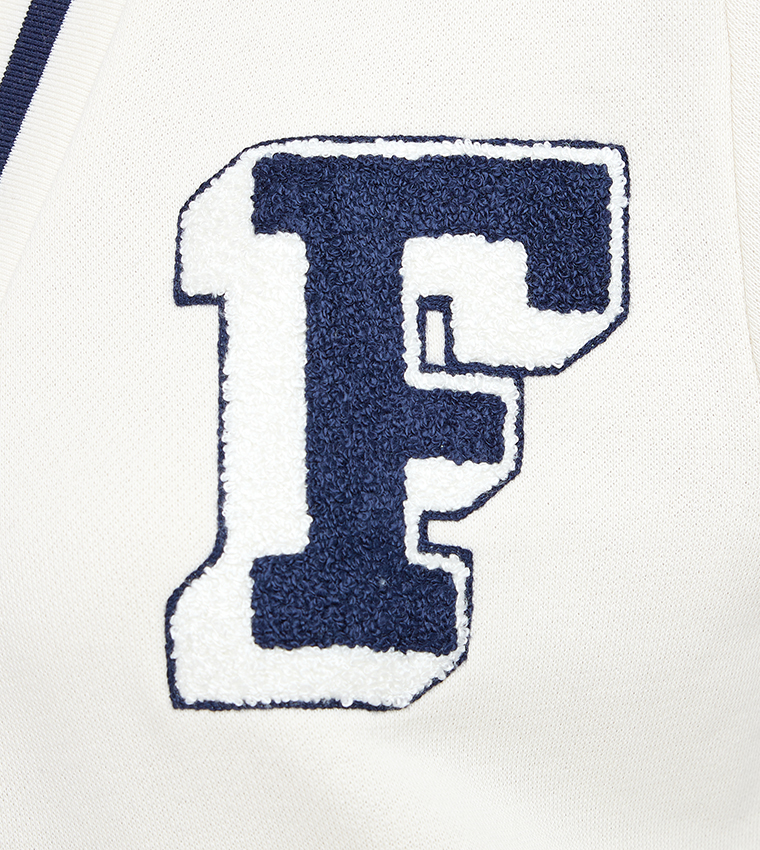 Logo Embroidered Varsity Cardigan