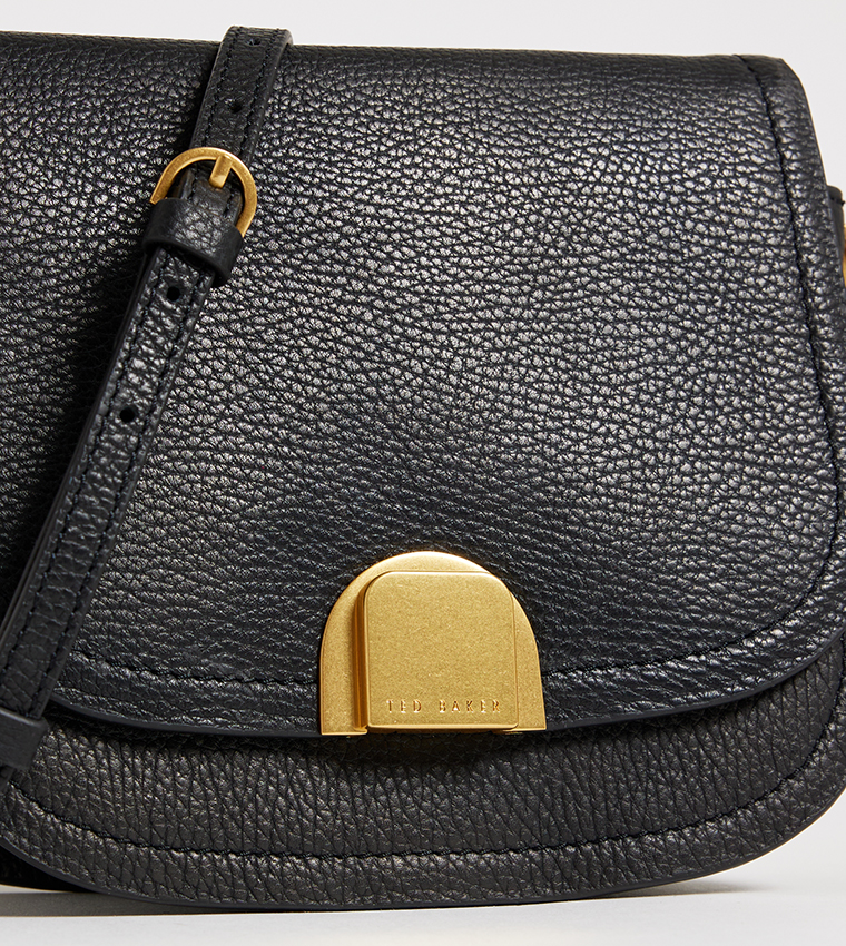 Buy Ted Baker IMILDA Textured Saddle Bag In Black