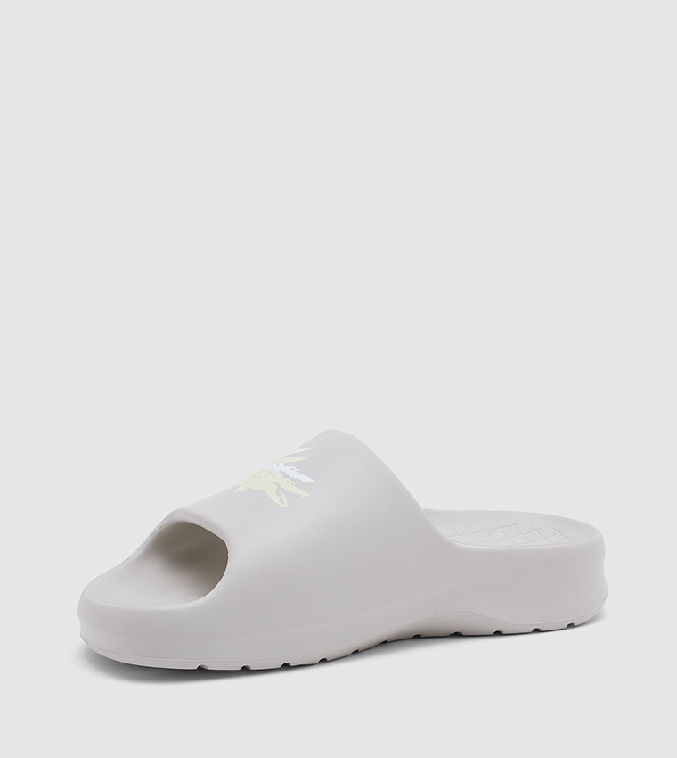 Buy Lacoste SERVE Logo Detail Flatform Sliders In Grey | 6thStreet UAE