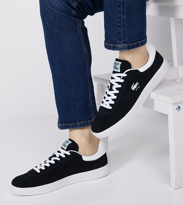 Buy Lacoste BASESHOT Suede Lace Up Sneakers In Black 6thStreet Bahrain