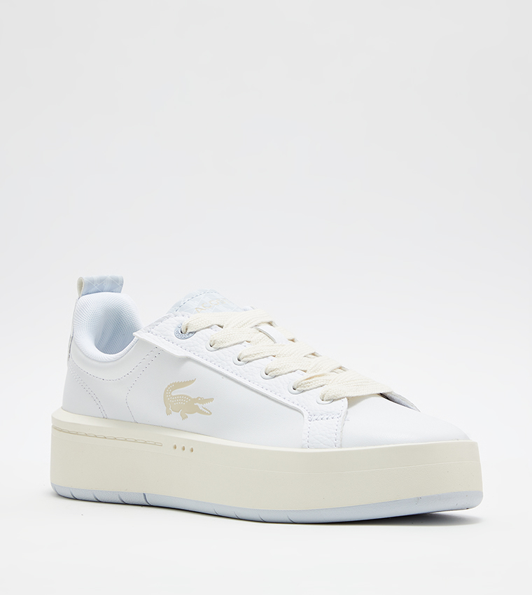 Lacoste best sale metallic trainers