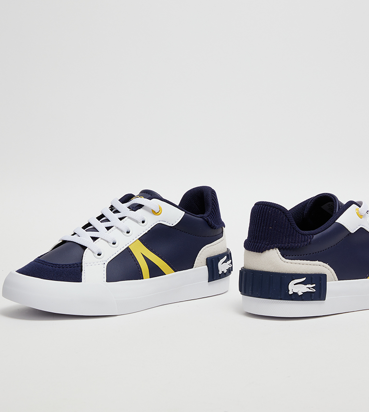 Buy Lacoste Logo Detail Low Top Sneakers In Blue 6thStreet Bahrain