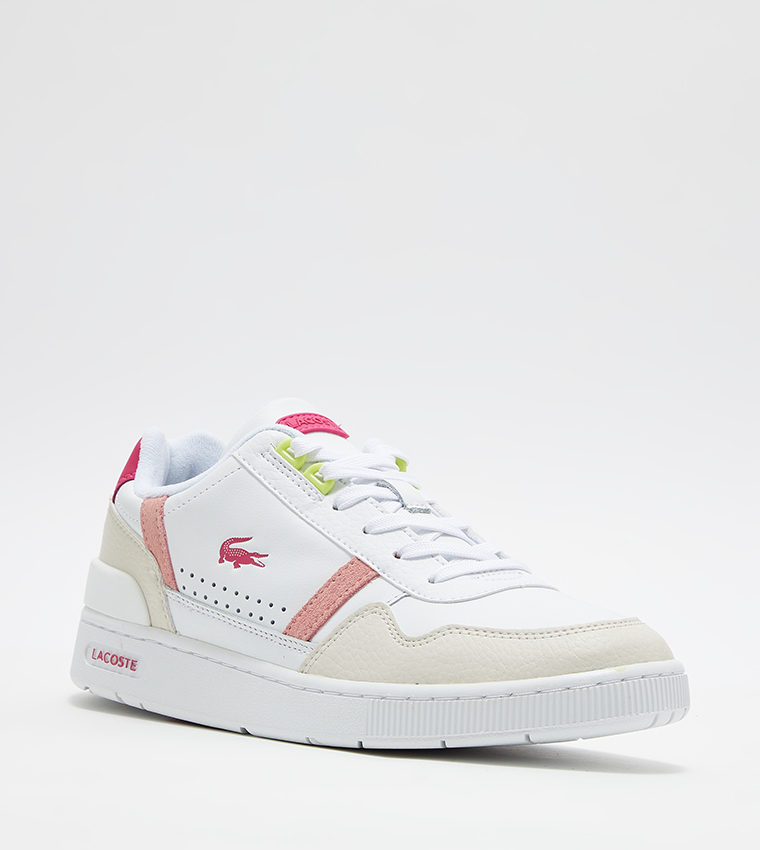 Lacoste basket femme rose best sale