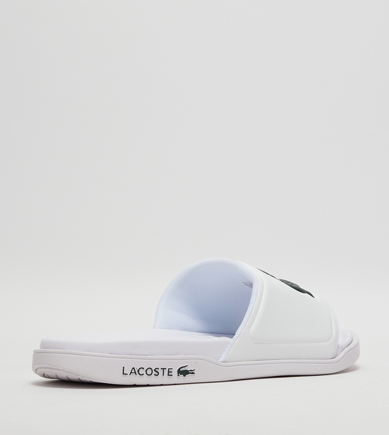 Lacoste l30 slides white best sale