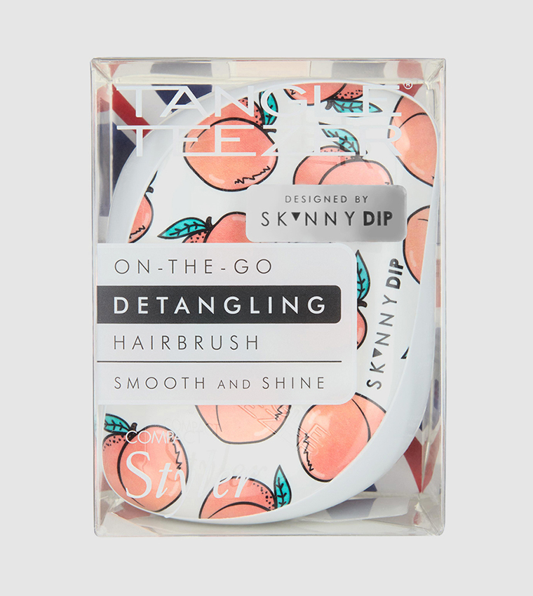 Compact Styler Skinny Dip Peaches Print Hair Brush
