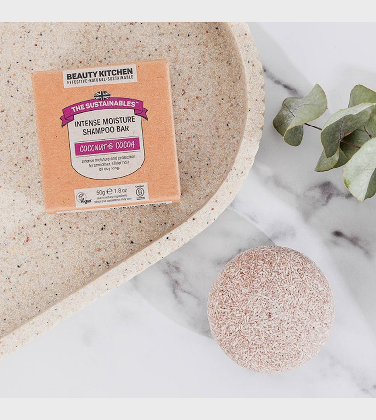 The Sustainables Intense Moisture Coconut & Cocoa Vegan Shampoo Bar, 50g