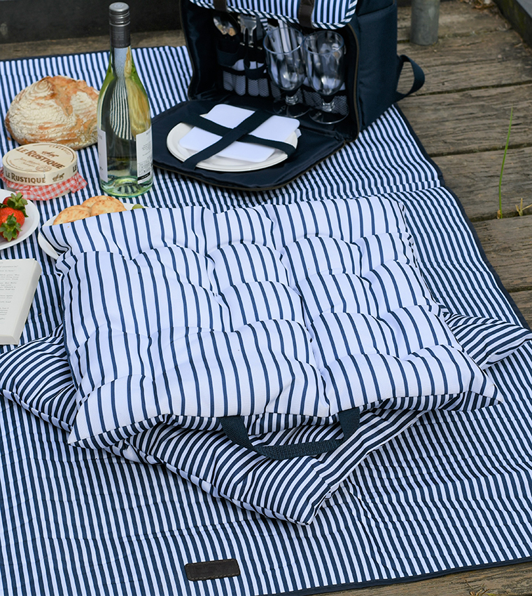 Three Rivers Floor Striped Cushion
