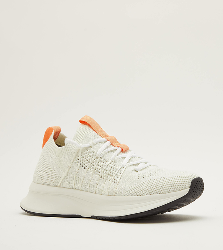 Orange and white outlet running shoes