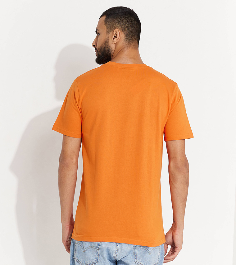 Orange t clearance shirt front