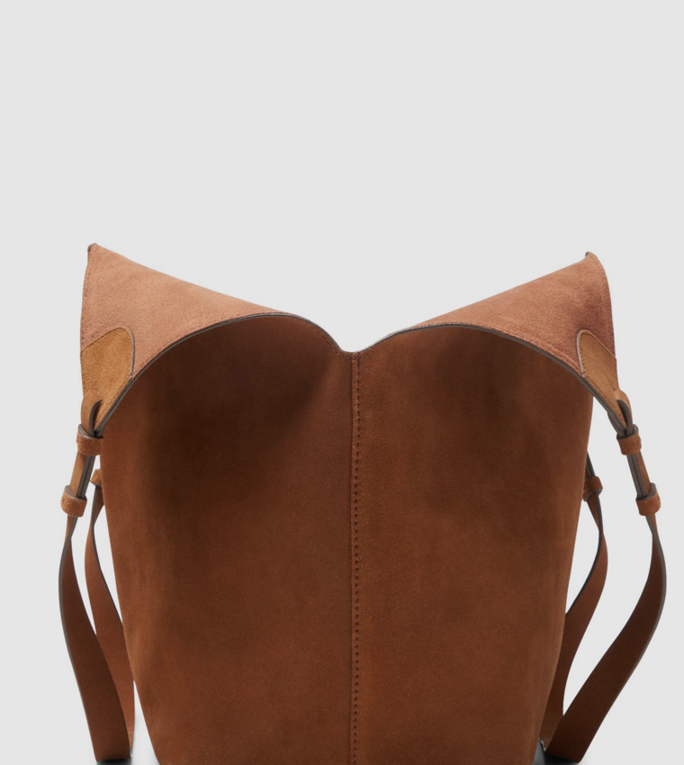 Buy Clarks Suede Shoulder Bag With Pouch In Tan 6thStreet Qatar