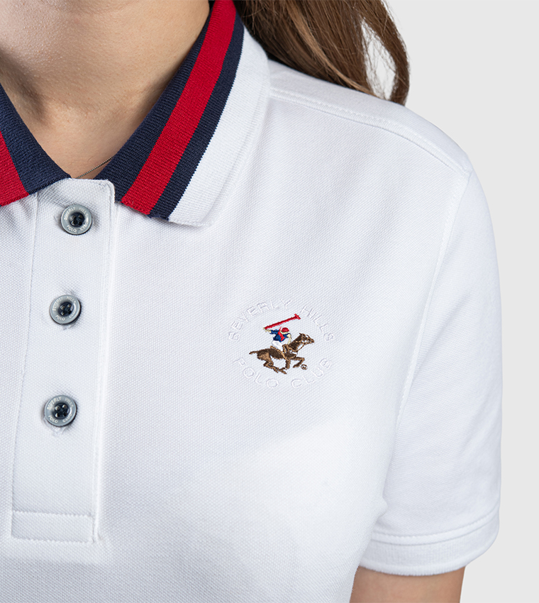 Logo Embroidered Short Sleeves Polo T-Shirt