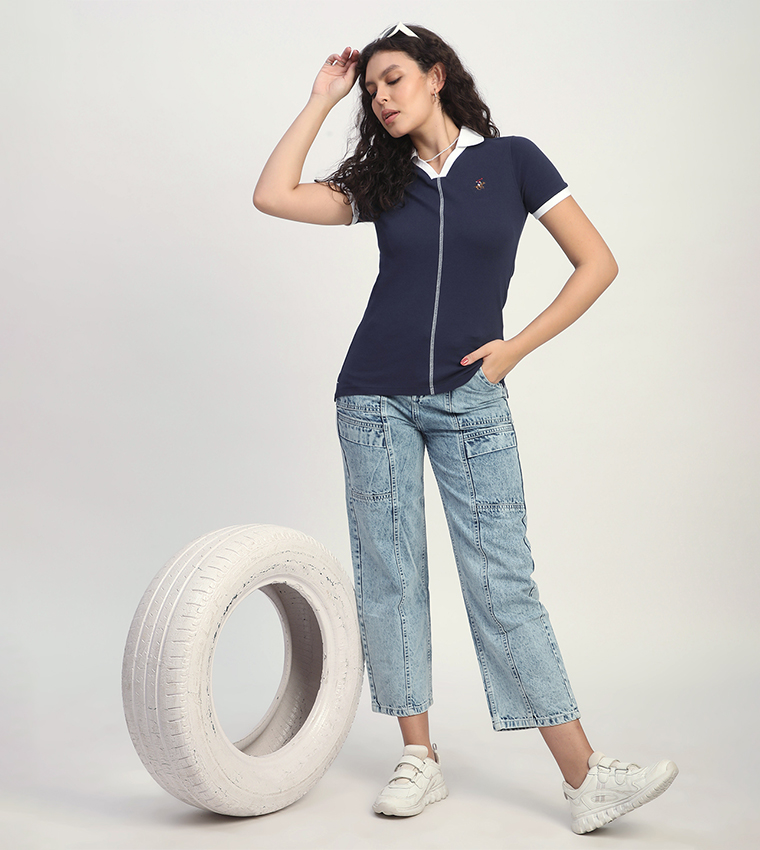 Logo Embroidered Short Sleeves Polo T-Shirt