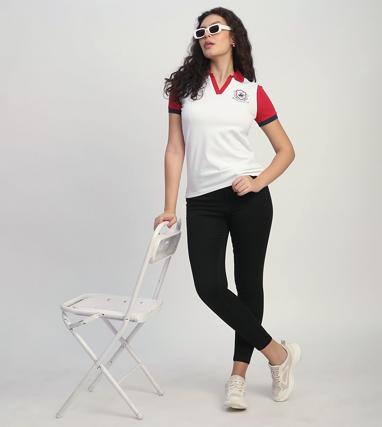 Logo Embroidered Short Sleeves Polo T-Shirt