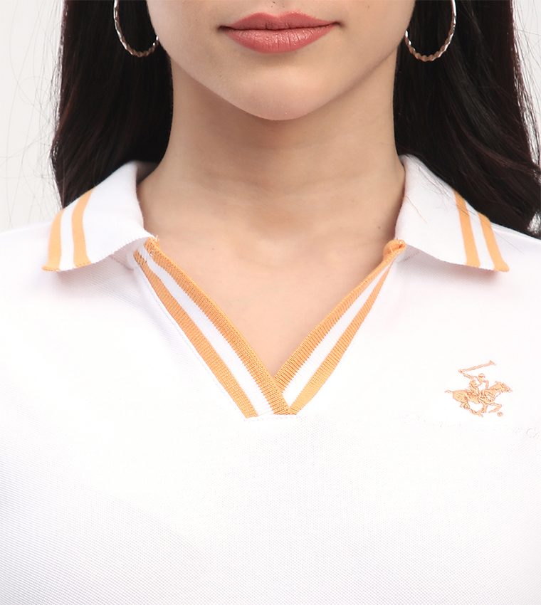 Logo Embroidered Short Sleeves Polo T-Shirt
