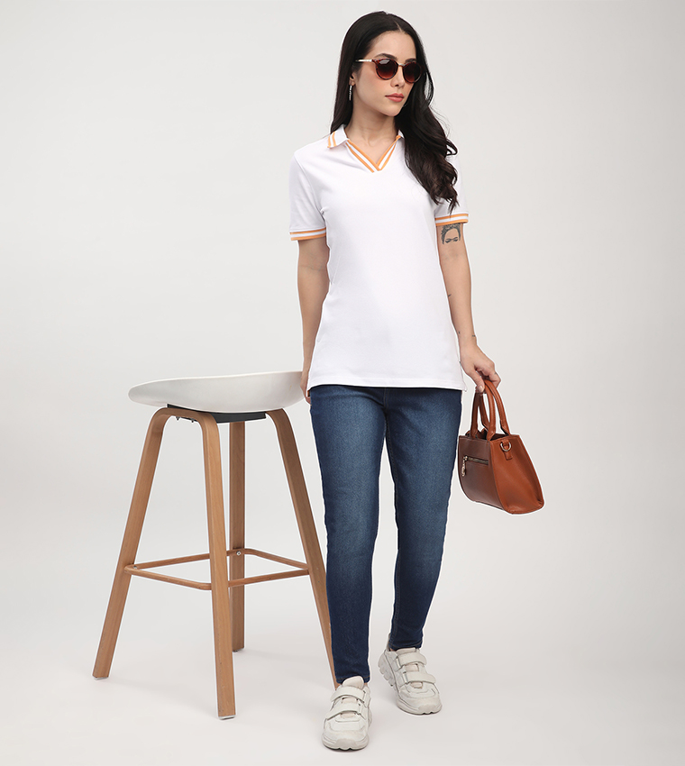 Logo Embroidered Short Sleeves Polo T-Shirt
